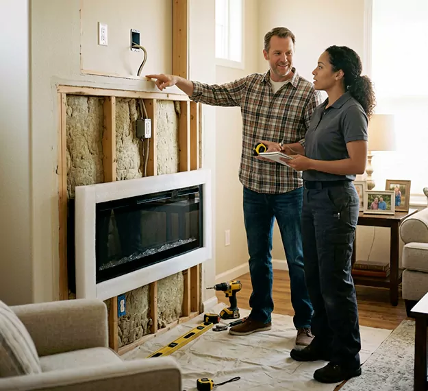 Why New Braunfels, TX Homeowners Choose Our Electric Fireplace Installation Team?