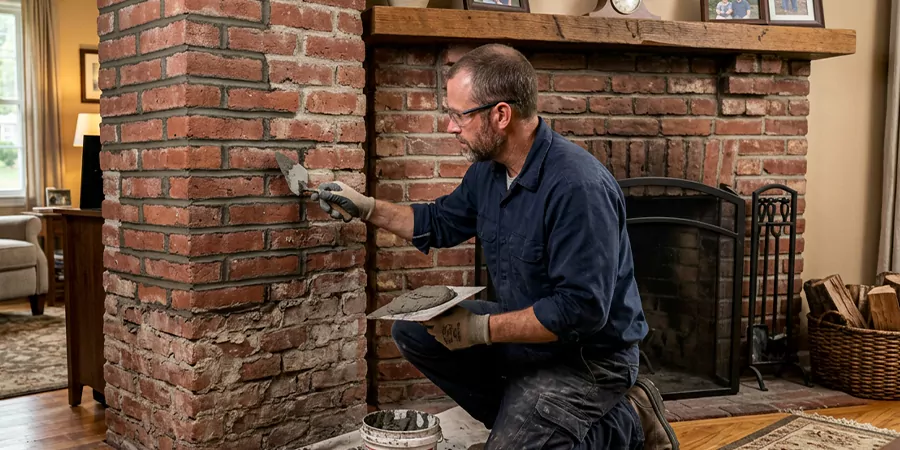 Repointing Brick Fireplace New Braunfels