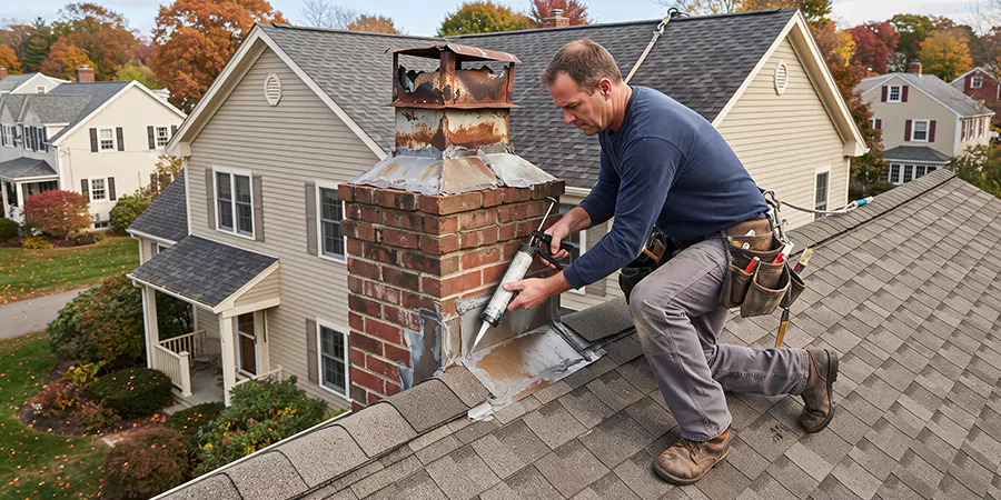 Chimney Chase Flashing Repair New Braunfels
