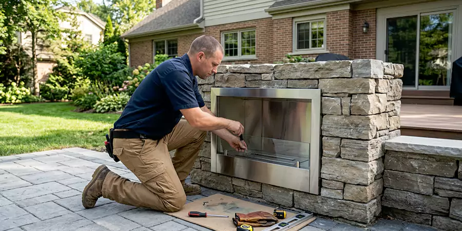 Outdoor Ethanol Fireplace Installation New Braunfels