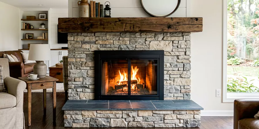 Modern and Farmhouse Fireplace Makeover New Braunfels