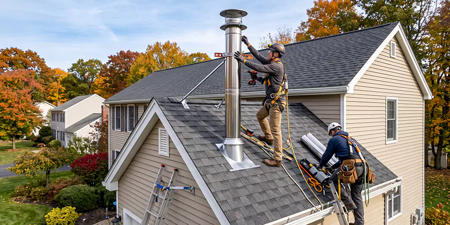 Freestanding and Corner Pellet Stove Installation New Braunfels